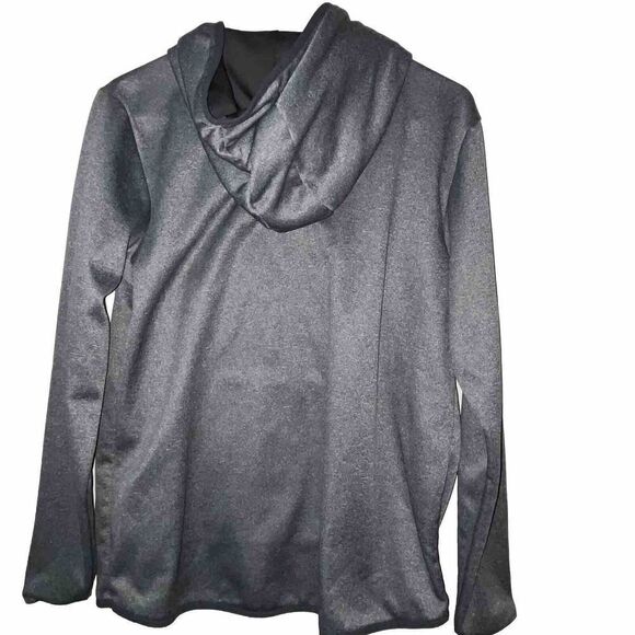 Under‎ Armour Fleece Script Hoodie Women’s Sz Medium Jet Gray Loose Fitting - Picture 4 of 4